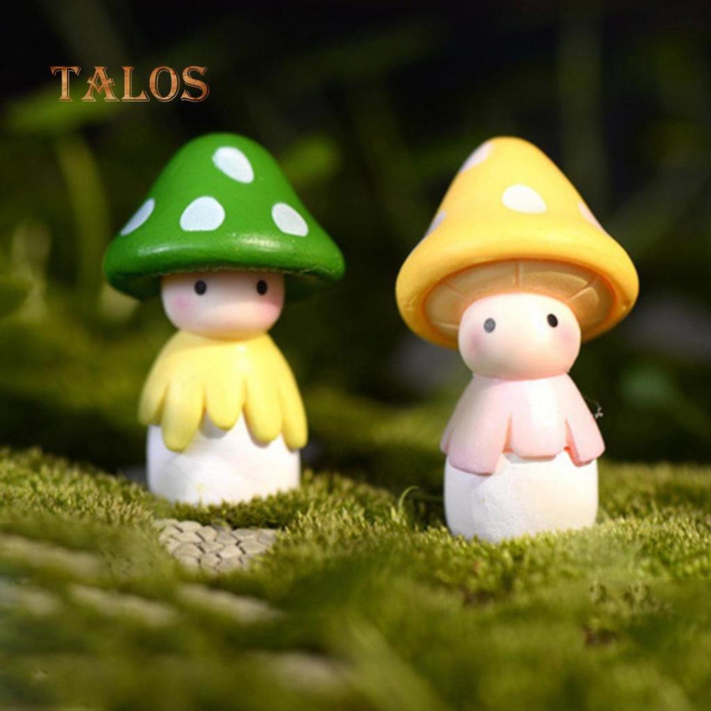 Lovely Mushroom Doll Micro Landscape Bonsai Dollhouse Home Garden Balcony Plant Decoration