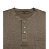 2024 Summer Men's Henley Short Sleeve T-shirt - European & American Style Crew Neck