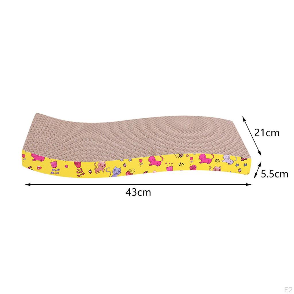 Cardboard Cat Scratcher, Furniture Protector, Wavy Scratching Couch for Cats to Play with While