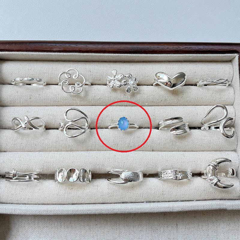 Korean 925 Sterling Silver Geometric Ring: Non-Fading, Versatile, Adjustable, Bright Finish for Women.