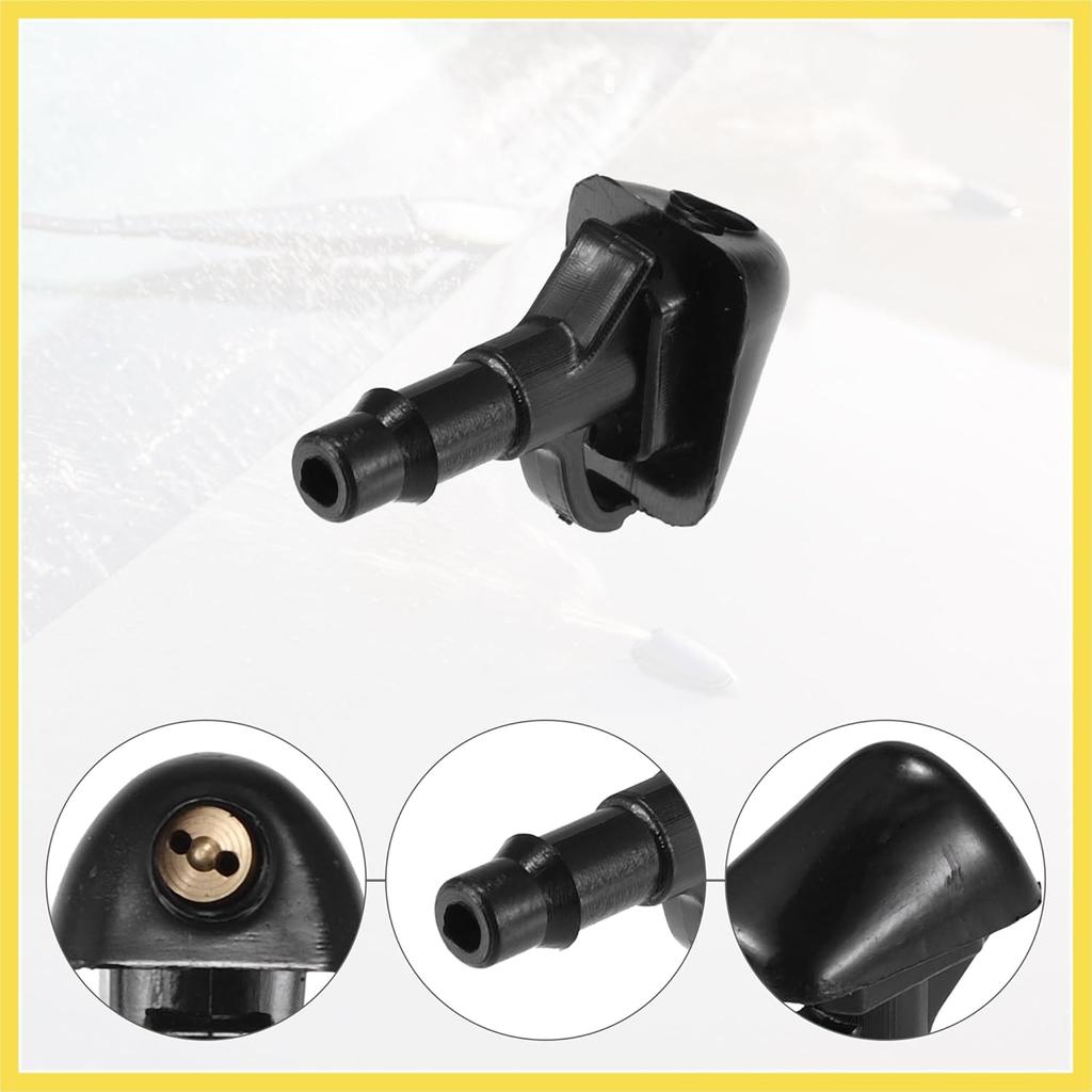 Windshield Wiper Washer Nozzle Spray Jet Fit for Nissan Frontier 2006-2013 - Pack of 2 Black Benefit