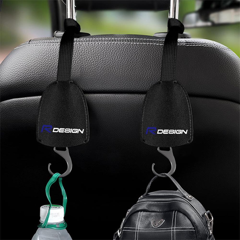 Car Rear Seat Headrest Hanger Clip Holder Storage Interior Accessories for Volvo RDESIGN S60 V40 V50 S40 S80 C30 XC40 XC70 XC90