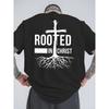 European Sizes Men'S Christian Graphic T-Shirt - Bold Cross & Roots Design - Casual & Athletic Wear - Machine Washable Faith-Based Apparel