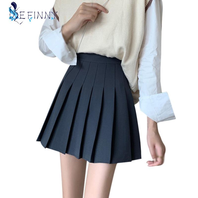 

Плиссированная юбка. Тонкая антибликовая юбка в студенческом стиле. Тоньше студенческая женская юбка. XL