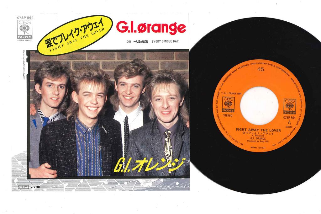 7inch Record GI ORANGE - Fight Away The Lover 07SP864 CBS SONY 1984 Japan Pop Used