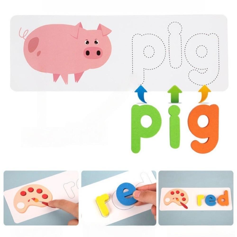 Early Learning Wooden Spelling Game Letter Matching Jigsaw Letter Puzzles  Preschool Learning