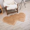 Tappeto in Lana Sintetica a Forma di Cuore Doppio - Tappeto per Soggiorno, Camera da Letto, Divano, Tavolino, Tappetino Spesso per Pavimento