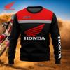 Honda 26 New Quick-Dry Men's Motorcycle Long Sleeve Breathable Riding T-Shirt Suitable for Off-Road Outdoor Riding