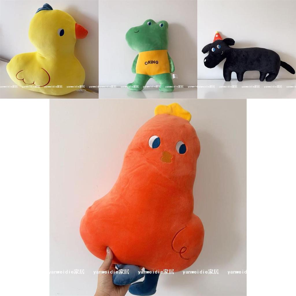 Cartoon Dachshund Plush Pillow Cushion With Embroidery For Living Room Decor