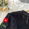 Summer Women Vintage Puff Sleeve Embroidery Rose Flower Office Party Knitted Sweater Slim Bodycon Sheath Pullover Dresses