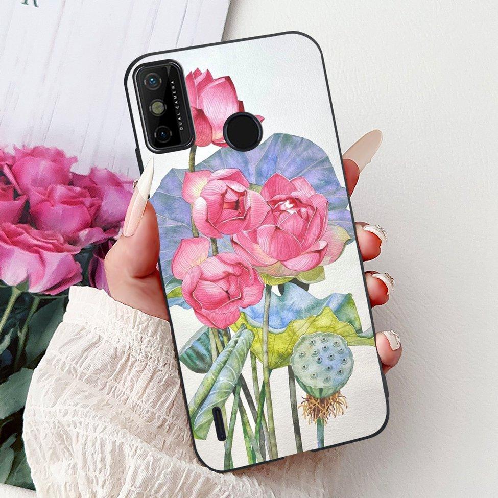 For Tecno Spark 6 Go KE5j KE5k Case For Tecno Spark Go 2020 KE5S Cover Silicone Cute Fashion Flowers Funny Painted Back Cover