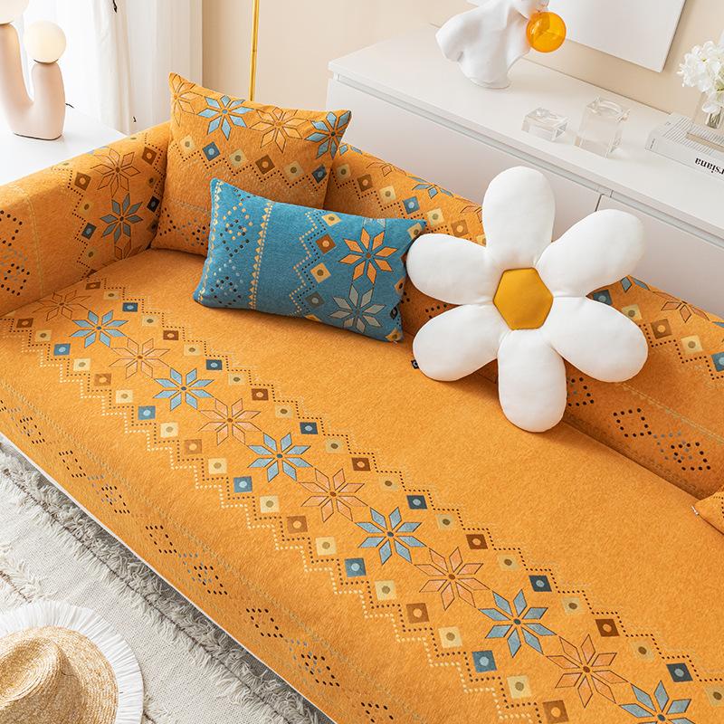 Bohemian Style Sofa Cushion, Anti Scratch Sofa Cushion, All Season Furniture Protection, Used for Bedroom, Living Room, Home Decoration Sofa Cushion