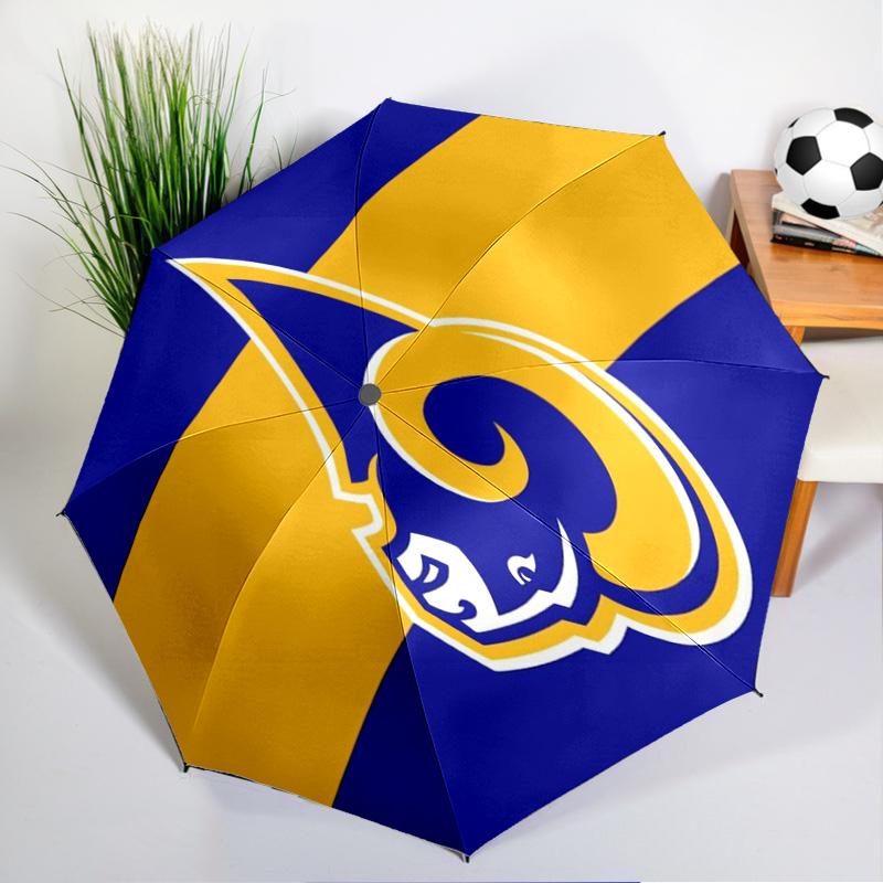 Rams Team Spirit Printed Automatic Umbrella, 8-Frame for Travel, camping, Casual Umbrella, Essential Gift for for family and friends