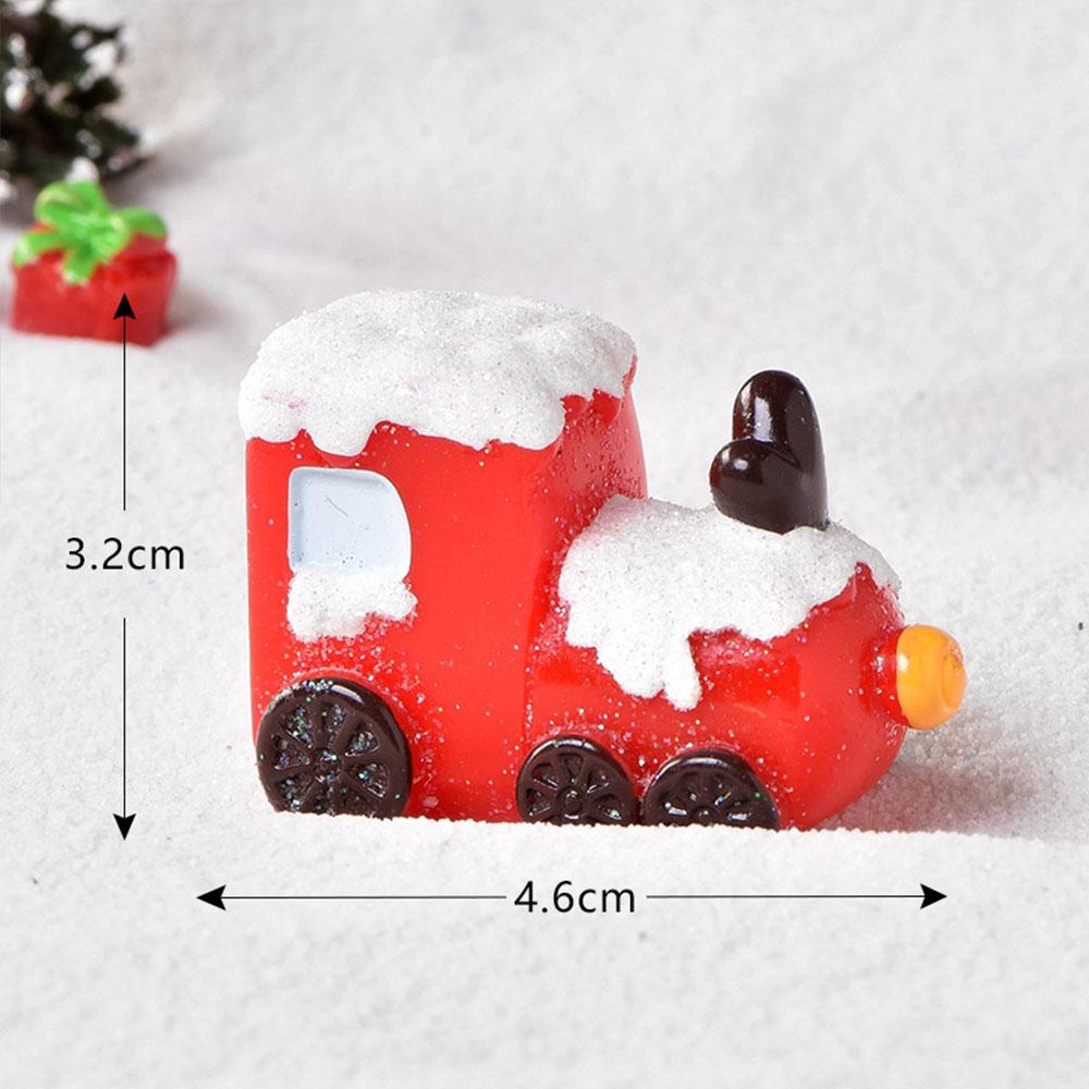 Christmas New Products Gifts Elk Snowman Santa Claus House Villa Creative Resin Micro Landscape Snow Cute Decoration Craft