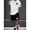 MILANO ITALIA Printed Sport T-shirt+shorts Suit Set Men Male Luxury Tracksuit Outfit  Runing  Tracksuit 2 Piece Set Clothes