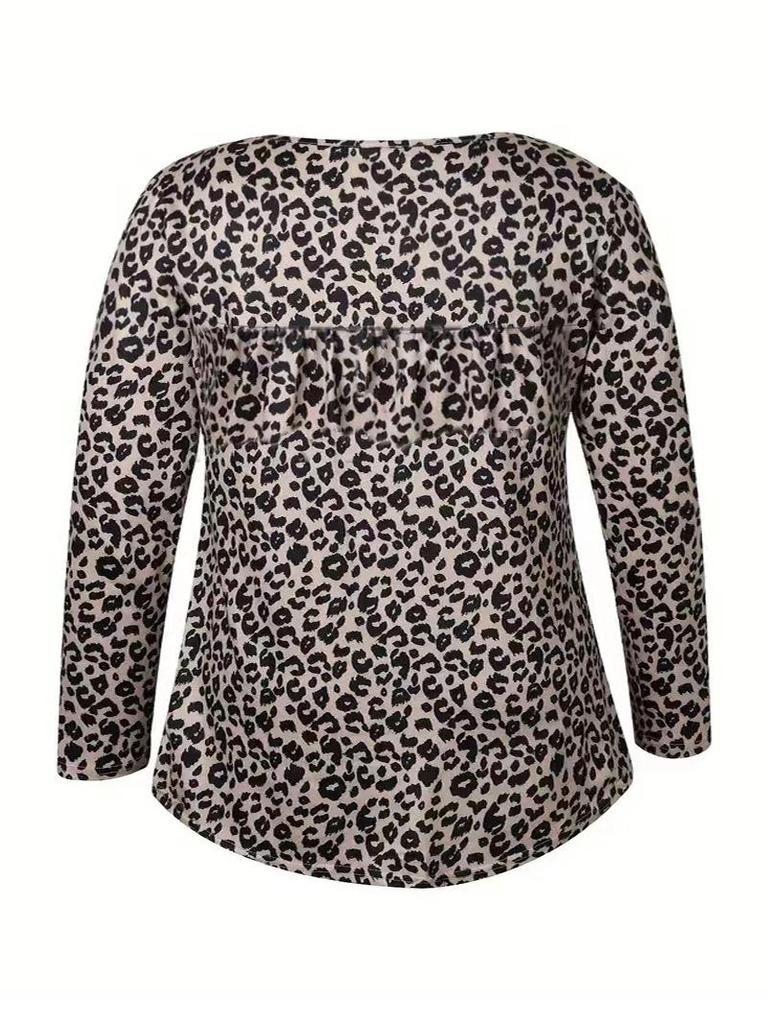 European & American Elegant Plus Size Buttoned Top for Women - Spring/Autumn Fashion