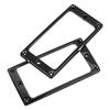 2PCS Electric Guitar Pickup Frame Zinc Alloy Flat Humbucker Pickup Mounting Ring Cover 4x4mm Black