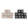 20pcs Numbered Dice Square Corner Multiple of 2 Number Pearl White Black Plastic Dice for Board Game