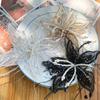 Crystal Flower 3D Organza Flower Patch Feather Pearl Embroidery Patch  Dress Decoration