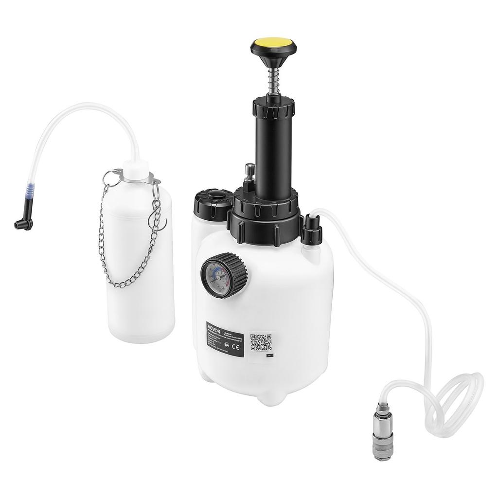 Brake Bleeder Kit, 3L Manual Brake Fluid Bleeding Kit with 1L Waste Bottle & 43.2 Mm Master Cylinder Adapter, One-Person Professional Brake Fluid
