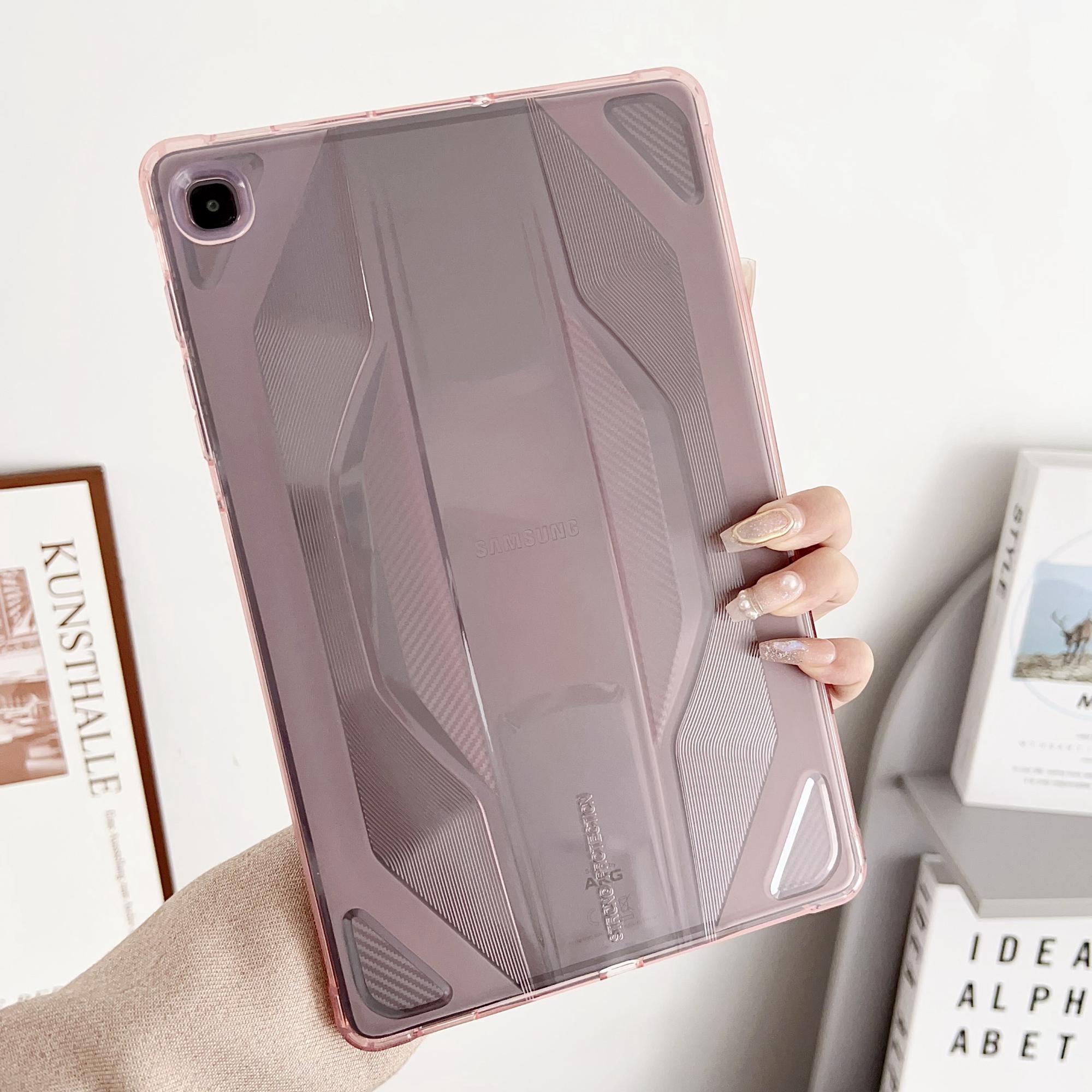 

Для Samsung Galaxy Tab S6 Lite (2024)/(2022)/(2020) Противоударный прозрачный чехол из ТПУ для планшета Transparent Pink