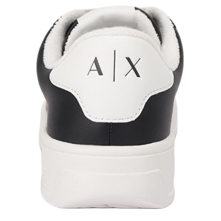 Armani Exchange Thick Sole Lace-Up Low-Top Sneakers Men Sneakers Black White XUX203XV805N814