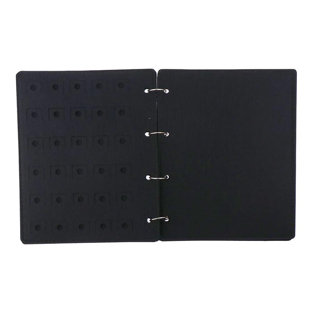 Black Pin Display Binder Felt Page Pin Binder for Cleectors Enamel Pin Display Book