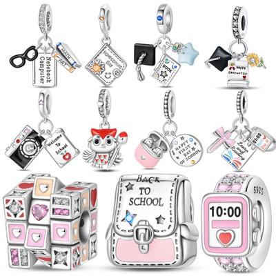 Graduation Charms Coppertrip Phone Charms Bead Friendship Schoolbag Pendants Fit Bracelet Diy Jewelry Marking