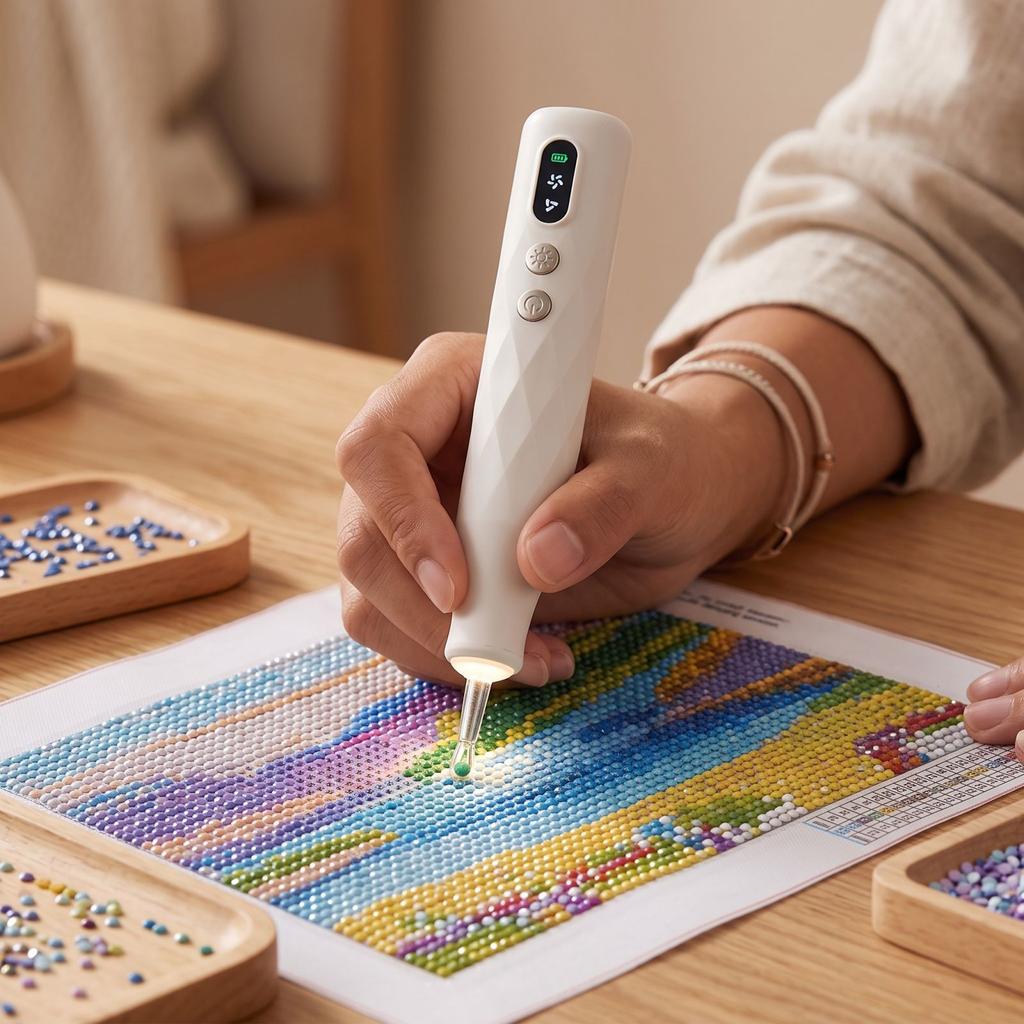 Stift mit Licht, Wiederaufladbar, Kabellos, 2-Saugkraft, Ergonomischer Griff, Geringe Geräuschentwicklung, Keine Aufsicht durch Erwachsene erforderlich