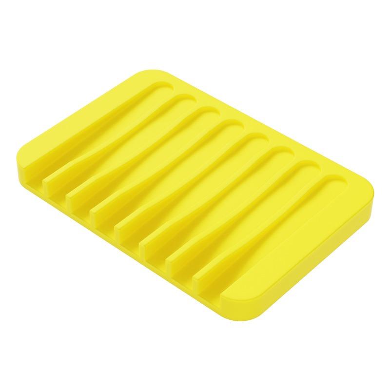 1-6PCS Silicone Soap Box Creative No Punching Silicone Soap Holder Simple Draining Soap Solder Without Water Accumulation Box
