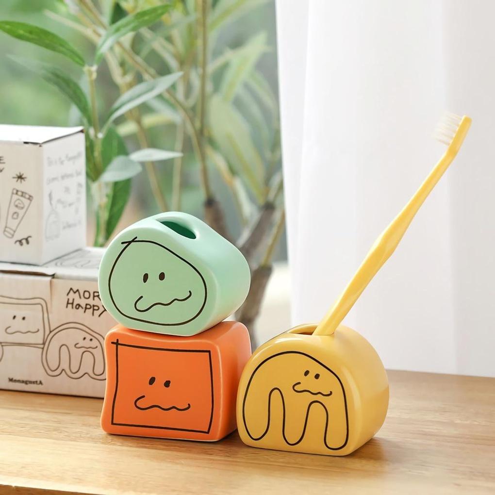 Akcesoria łazienkowe Ceramiczny uchwyt na szczoteczki do zębów Zestaw organizerów na szczoteczki do zębów