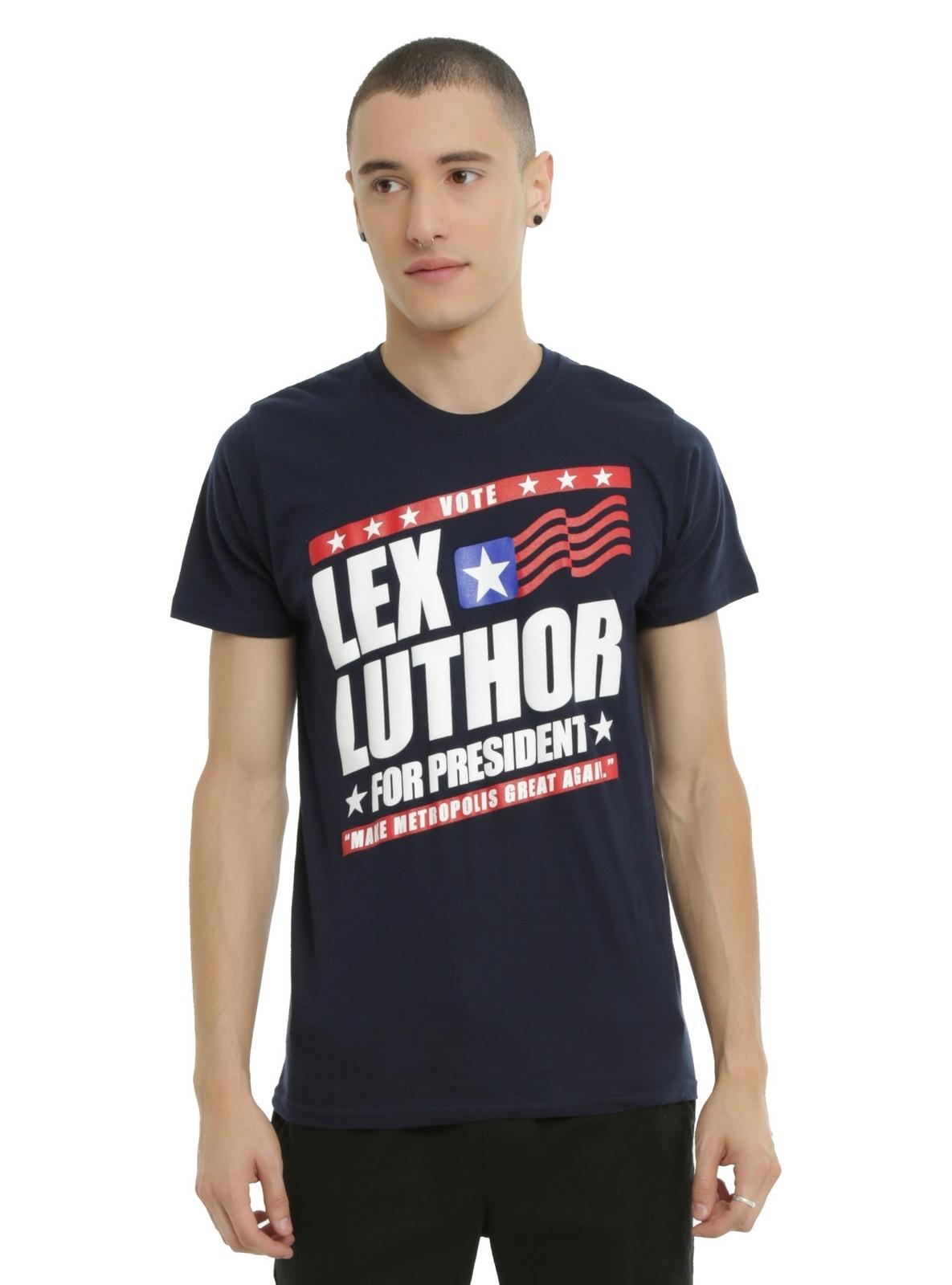 DC COMICS SUPERMAN LEX LUTHOR FOR PRESIDENT T-SHIRT, Small S