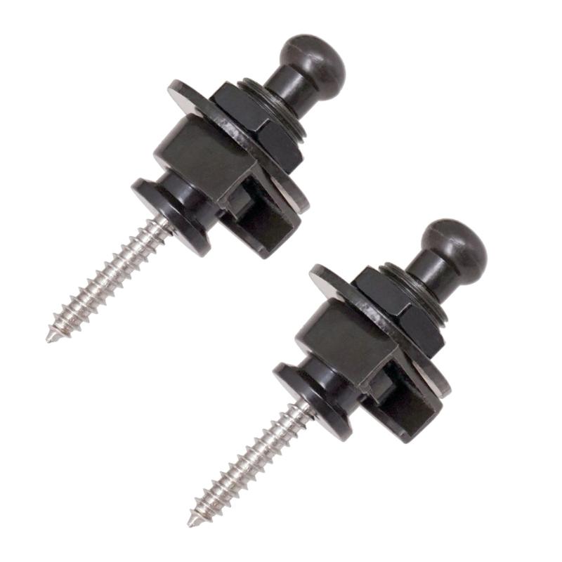 Set of 2 Guitar Strap Safe Locks Elegant Buttons Guitar Accessory Set Metal Strap Locks Electric Guitar Part for Guitar