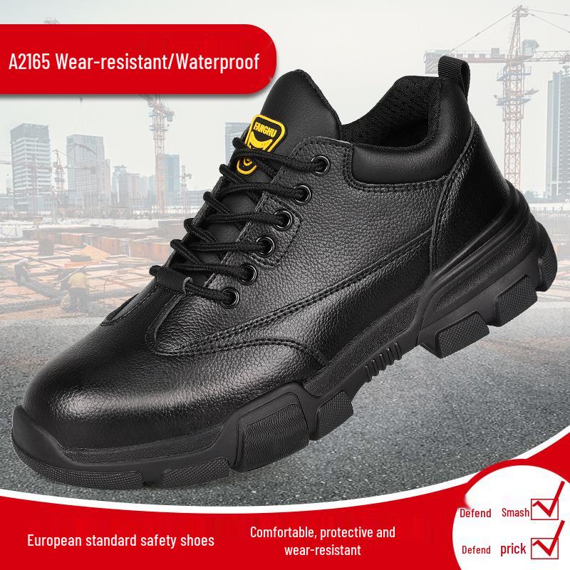 Breathable Anti-Smash Anti-Puncture Shock-Absorbing Men s Winter Safety Work Shoes