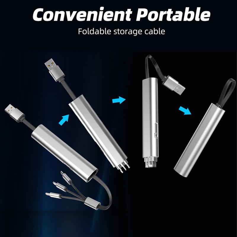 Usb Charging Cable To Micro Usb Type-C 3A 3-In-1, Scalable, Fast Charging.