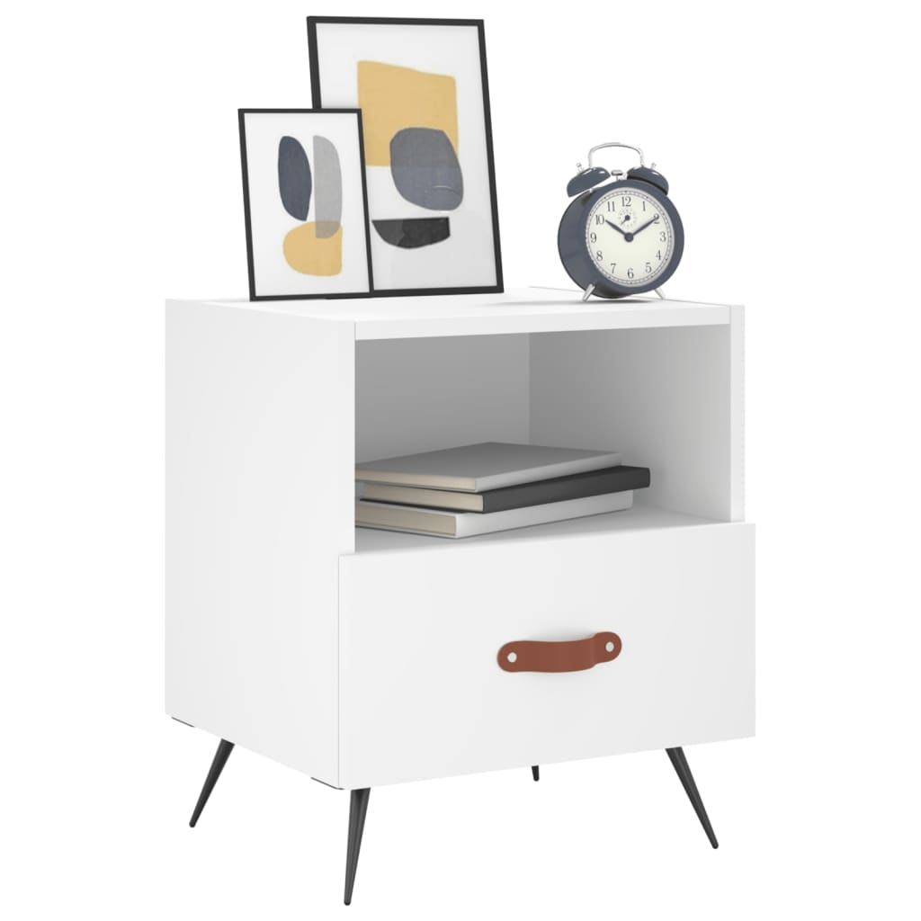 Nightstands 2 pcs White 40 x 35 x 47.5 cm Particleboard