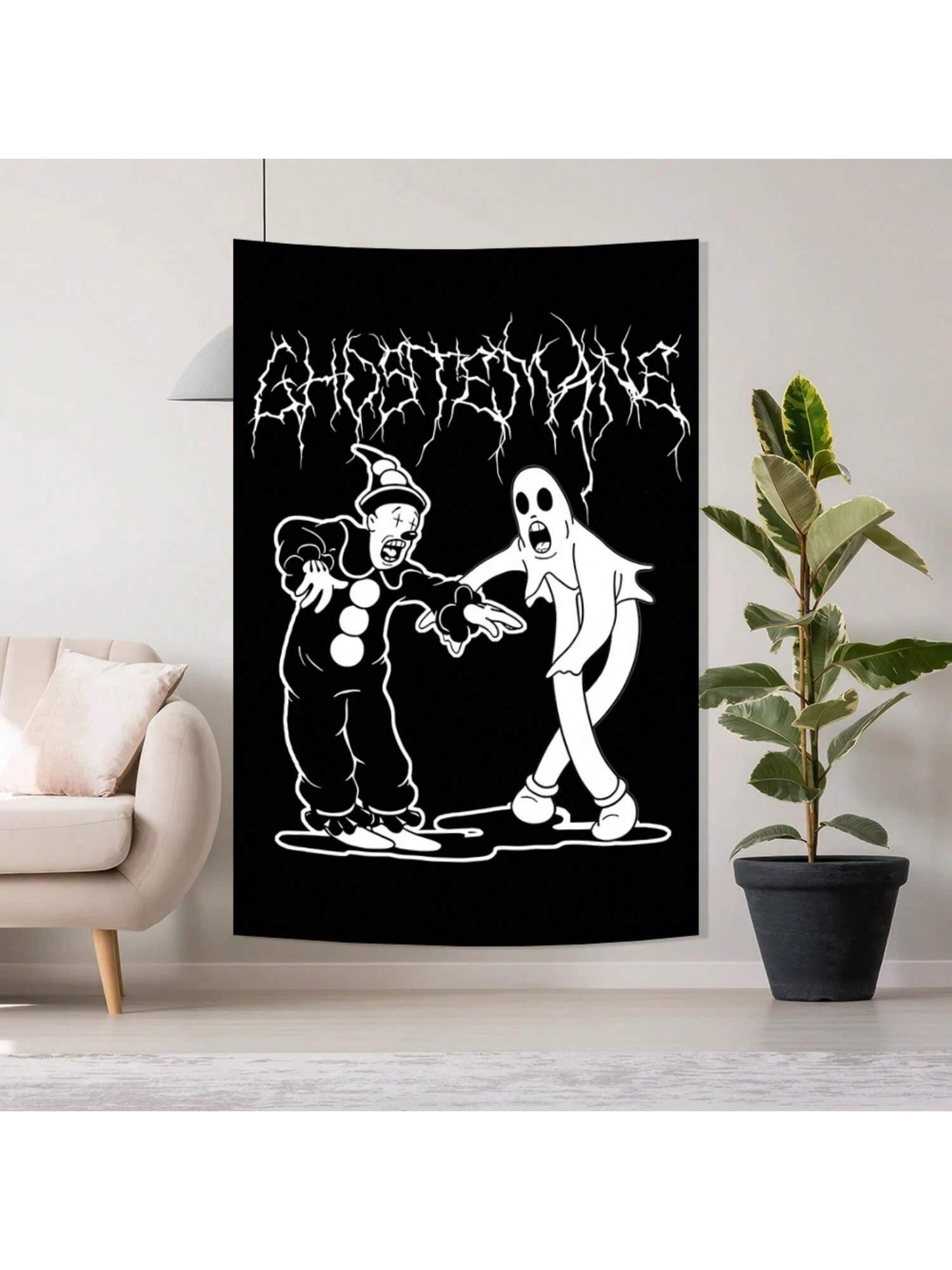 

90x150см Альбом Ghostemanes Украшает Комнату Хип-хоп Метал Рок Готика Овер 75X95CM серый