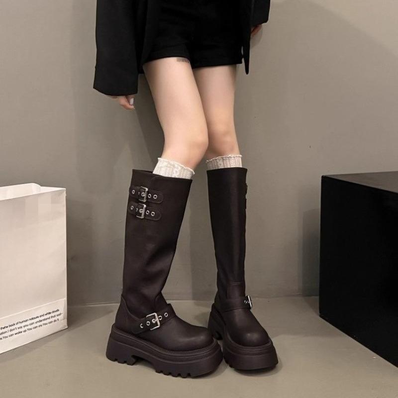 Thick-soled Shoes, High Boots, New Fashionable and Versatile Women's Shoes, Knee-high Boots