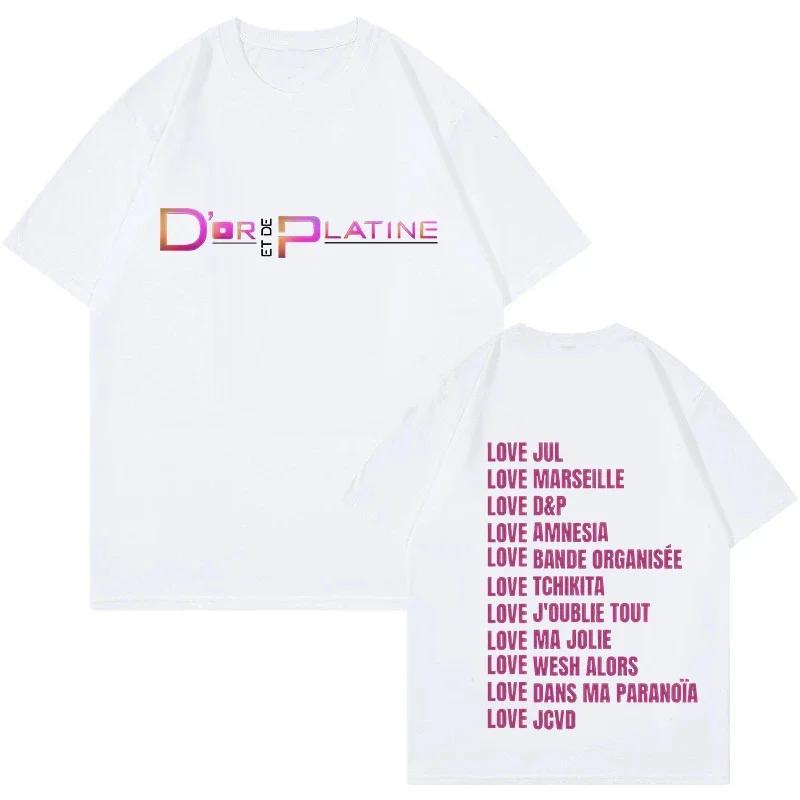 Rapper Jul Grafica Vintage Maglietta Unisex Moda Donna Hiphop T-shirt Divertente Estiva Manica Corta T-shirt Estetica Streetwear
