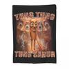 Tung Tung Tung Sahur Blankets Fleece Winter Italian Brainrot Portable Ultra-Soft Throw Blanket for Bedding Plush Thin Quilt