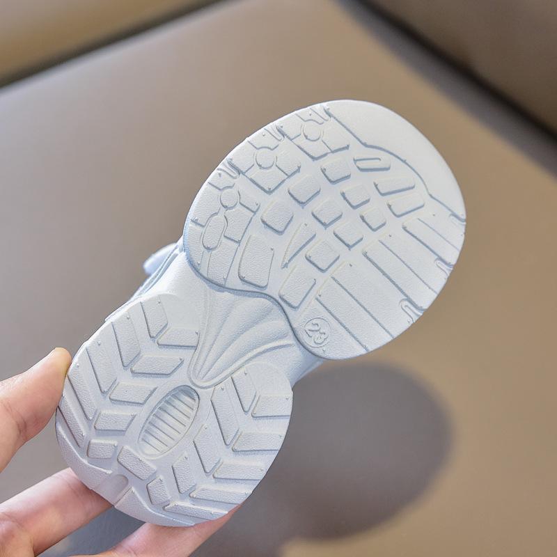 Breathable Hollow Single Mesh Kids Sports Sneakers Non Slip Unisex Boys Girls Running Shoes
