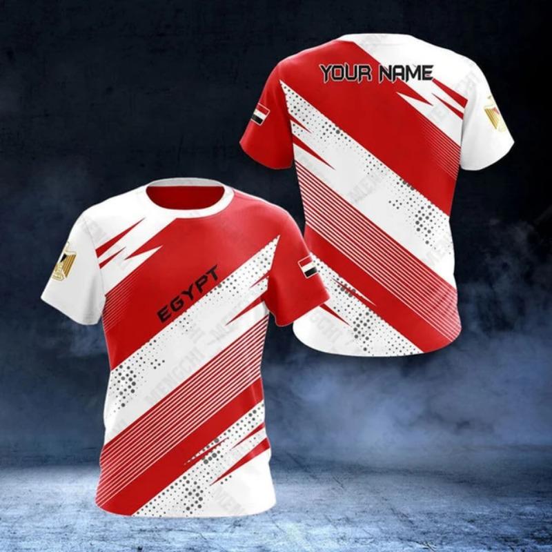 Egypt Flag & Coat of Arms Grafika Tričko Letní Ležérní Pulovr Pánská móda Trička s výstřihem do O Chlapci Oversized Topy s krátkým rukávem