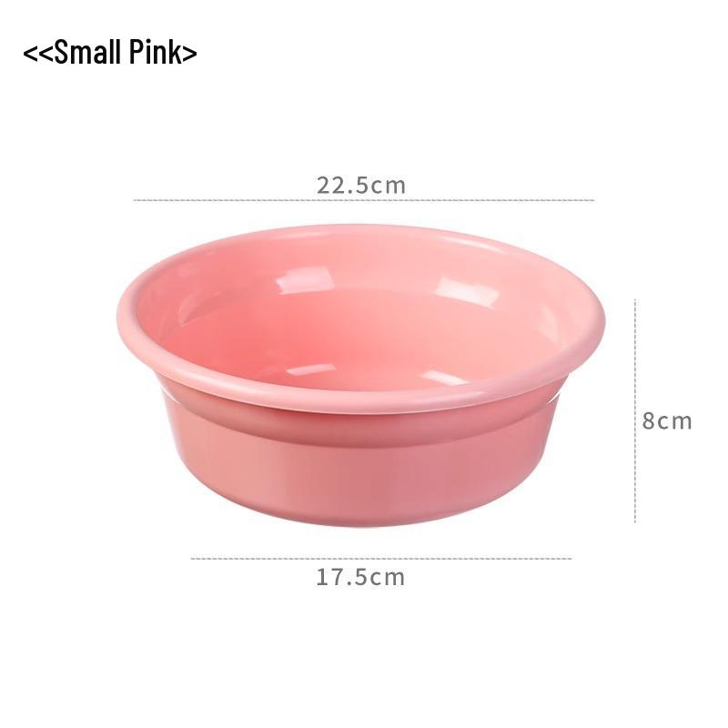 Round Plastic Household Washbasin – Versatile Basin for Laundry, Vegetables, or Dorms