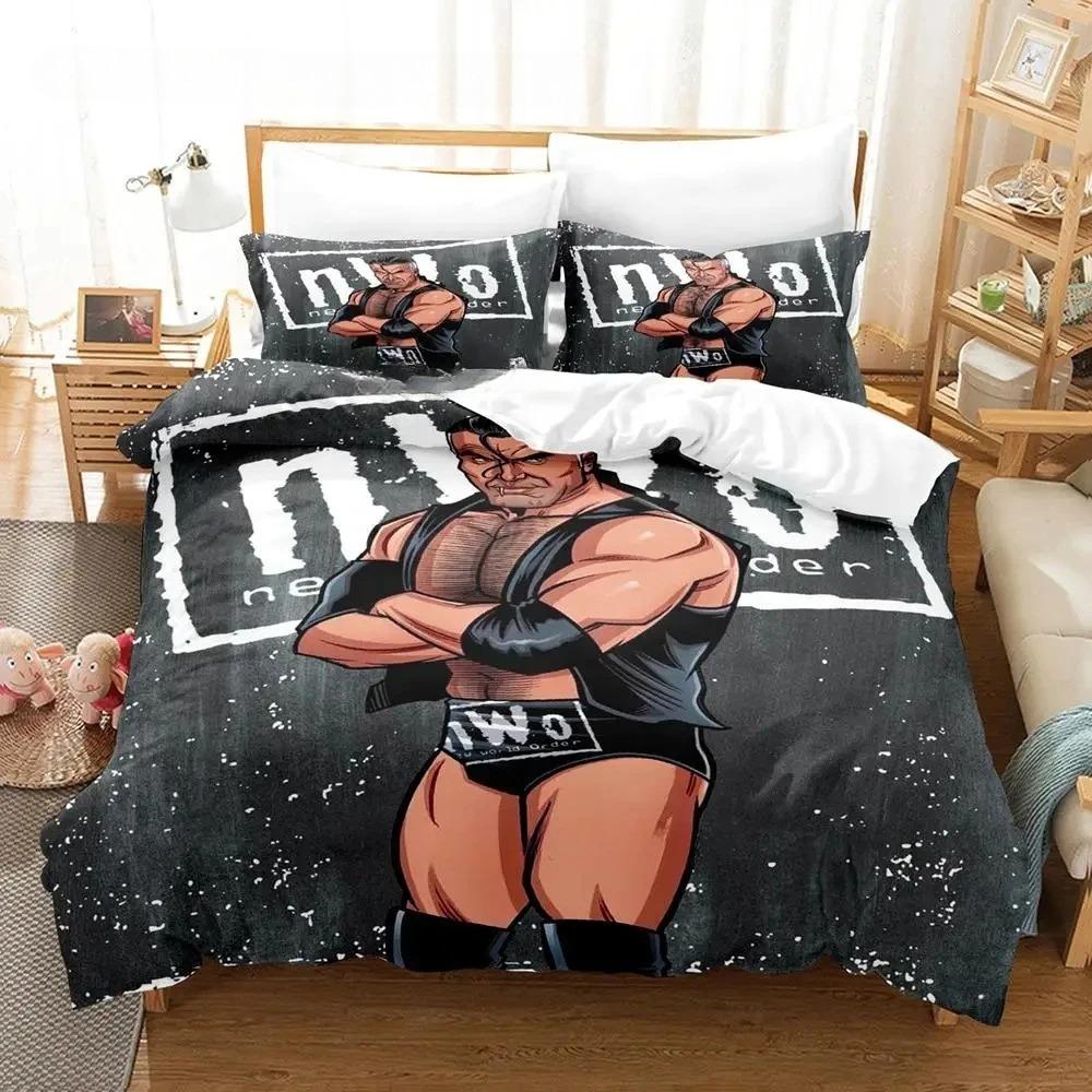 New The Best Of WWE Best Of nWo Bedding Set Cartoon Anime three-piece Set Adult Boys Bedroom Duvet cover Sets An Arena Contest
