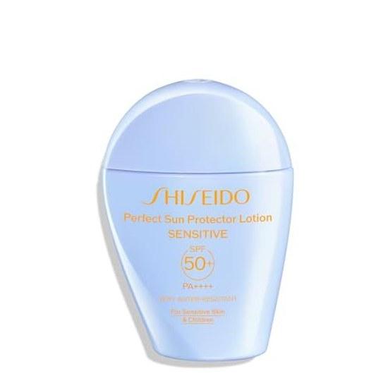 SHISEIDO Sonnenschutz Perfect Protector Lotion Sensitive 50ml LSF50+ PA++++ Modell 2025 Sonnencreme UV-Milch Typ Duftfrei Wasserfest Geringe Reizung