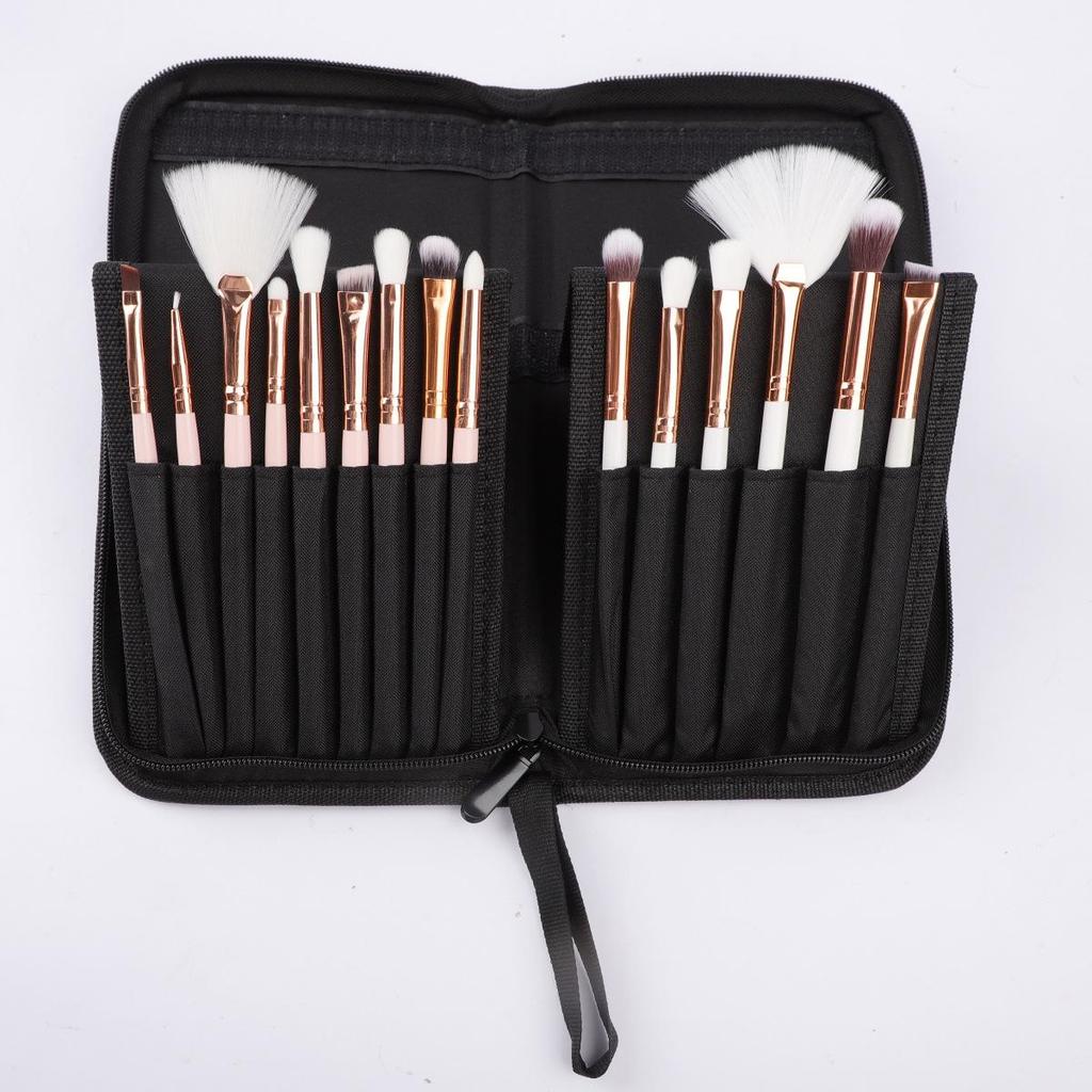 14-40 Slot Large-Capacity Foldable Makeup Brush Bag – Black