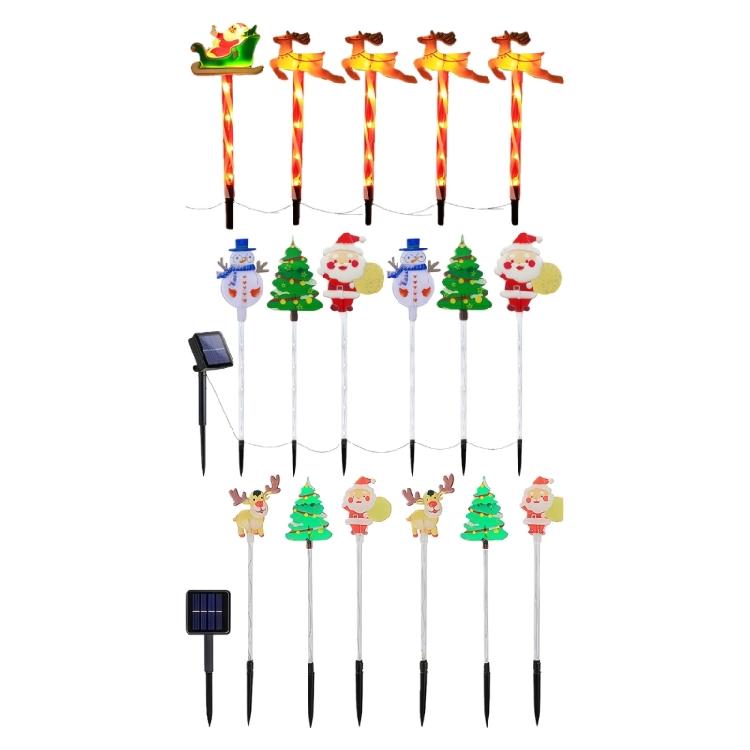 Pack of 6 Solar Christmas Stake Lights Offering Energy Saving Brightness Throughout the Night for Sustainable Decoration