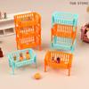 5Pcs Mini Stackable Storage Baskets Model 1/12 Dollhouse Furniture Decoration Dolls House Kitchen Decor Accessories