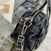 Vintage Mini Denim Boston Bag Women's Crossbody Bag