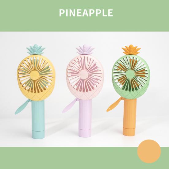 Pineapple Carrot Handheld Fan Press Misting Summer Cooling Fan Lightweight Portable Travel Outdoor Manual Mist Spray Personal Fan